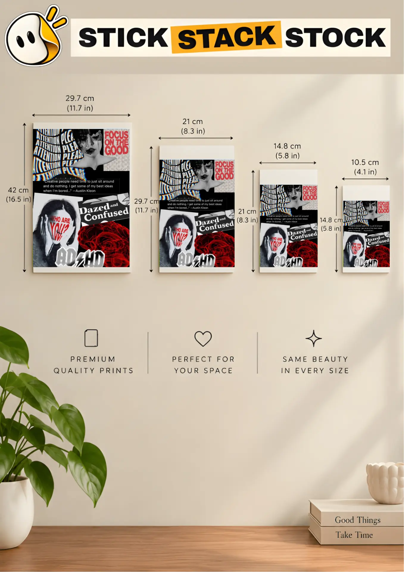 Dazed & Confused Collage size guide
