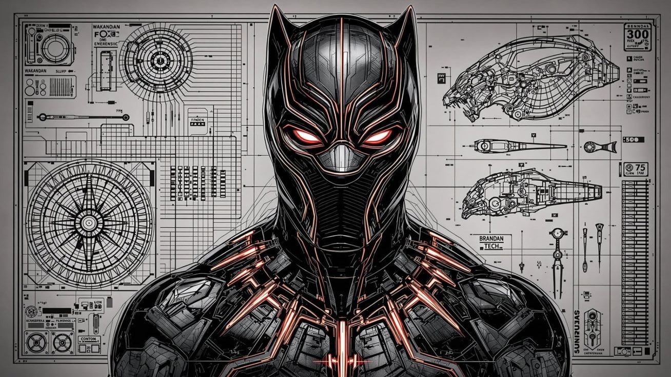Black Panther Blueprint print