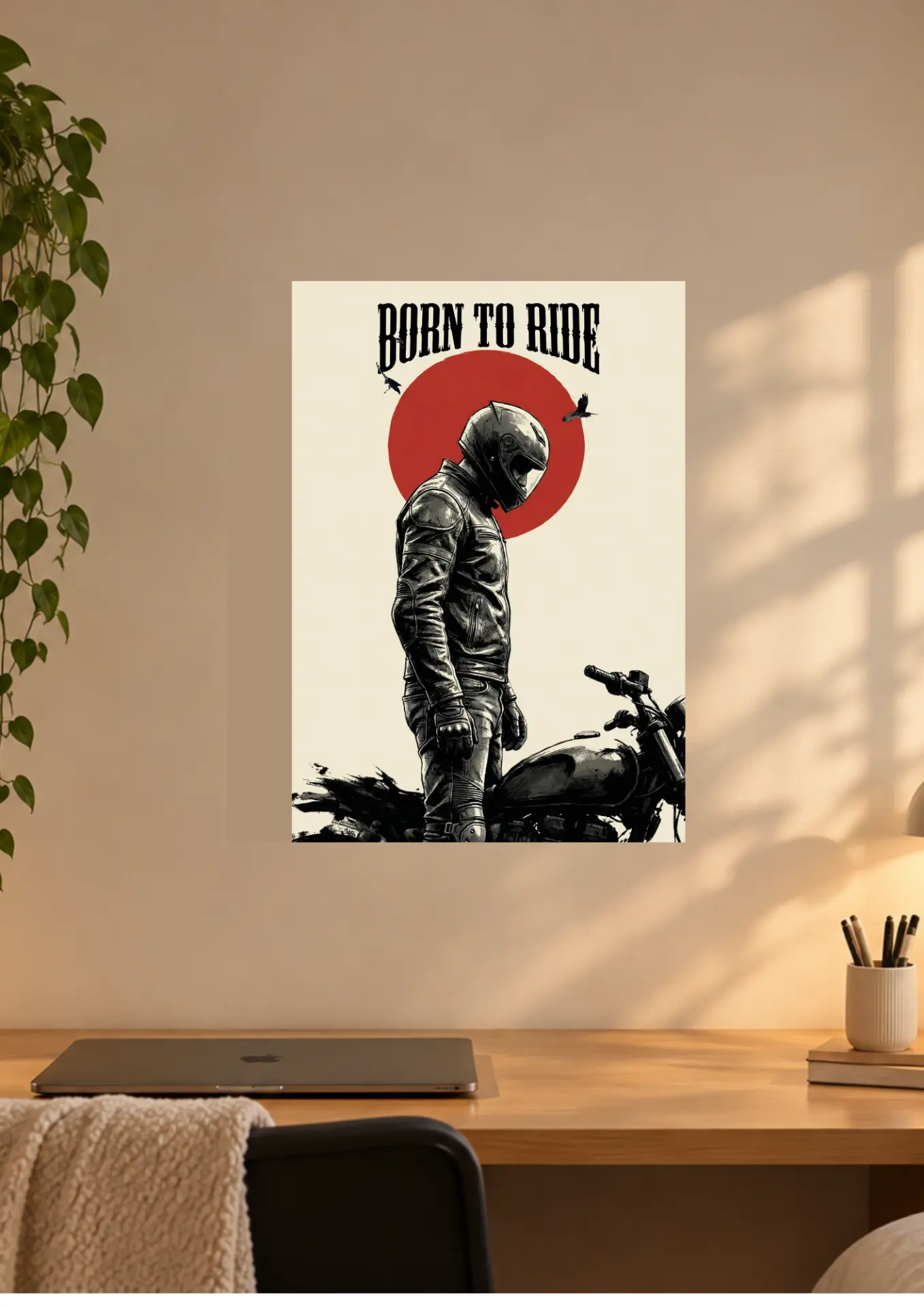 Born To Ride on a wall