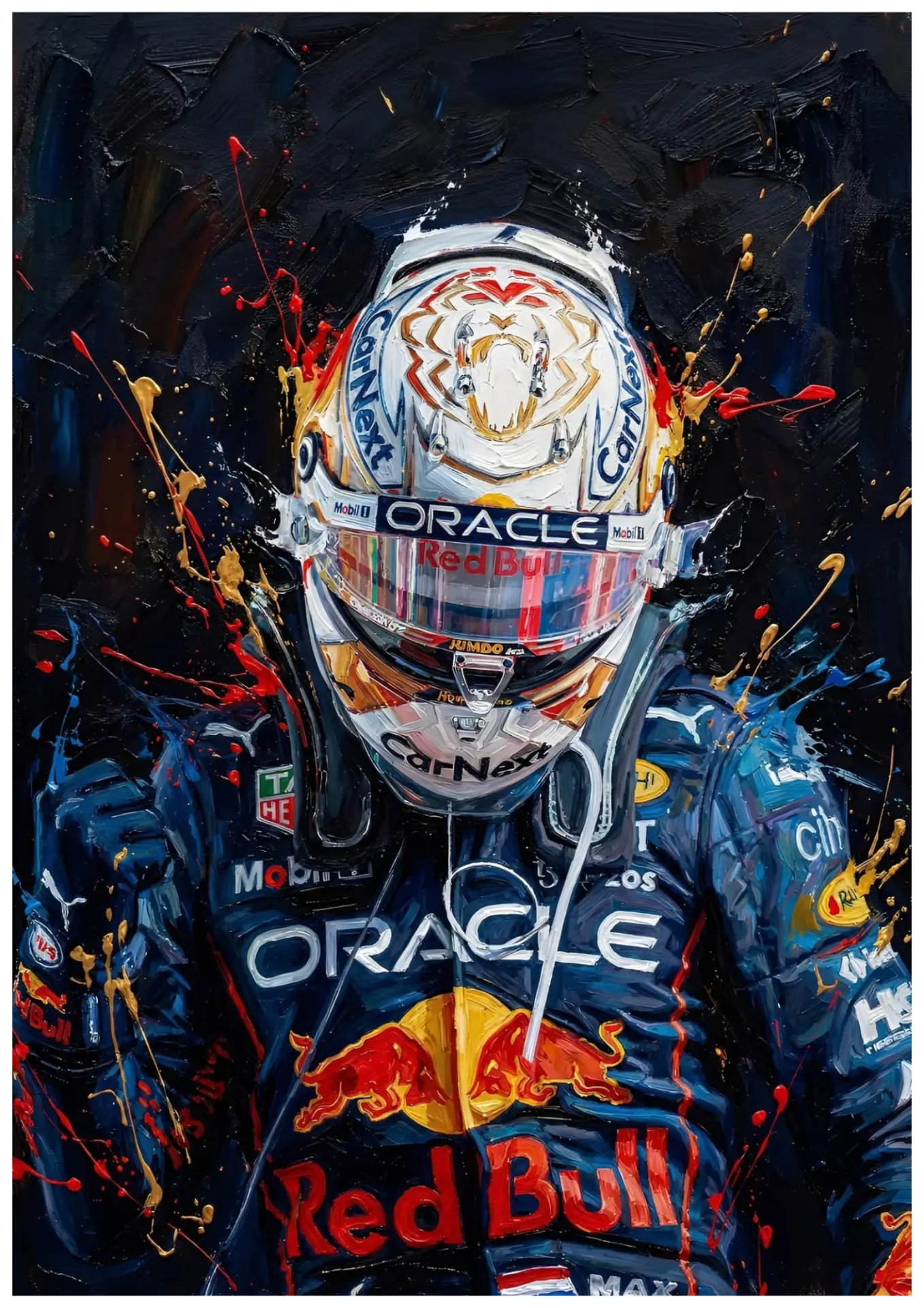 Max Verstappen Paint Splash poster