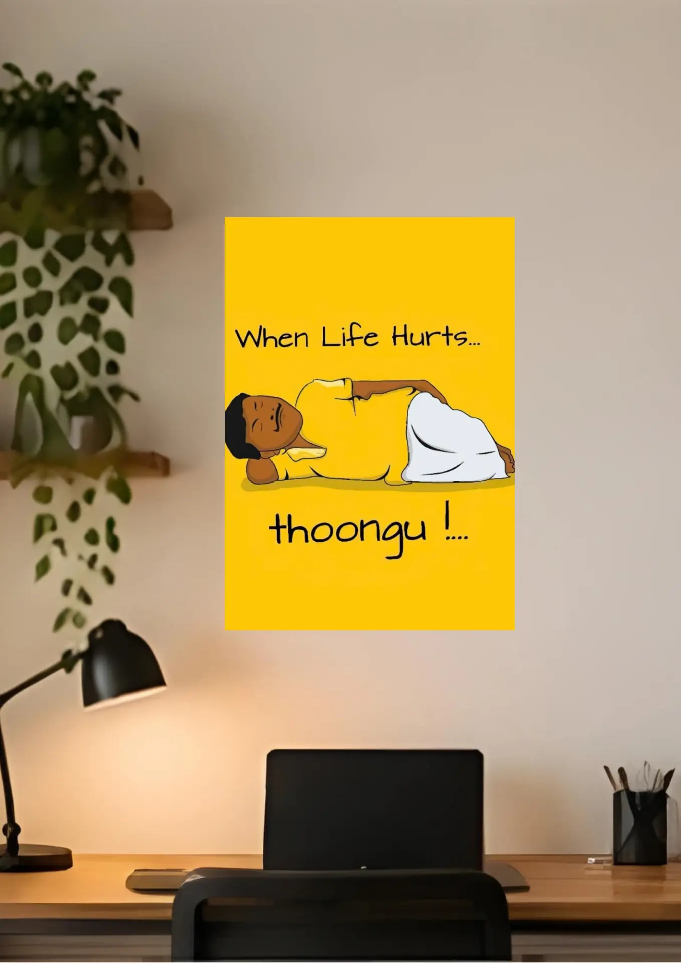 When Life Hurts, Thoongu on a wall